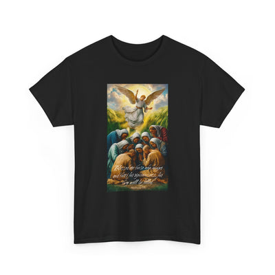 Blessed Are Those Who Hunger T-Shirt – Matthew 5:6 Christian Faith Tee, Spiritual Tee, Angel Shirt, Faith-Based Apparel, Religious Gift