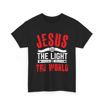 Jesus Is the Light of the World Christian Cotton Tee - Jesus is the Light, Christian Gift, Religious Apparel, Inspirational Shirt, Church Wear