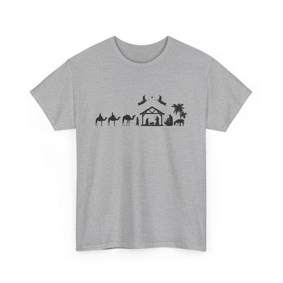 Nativity Scene Christmas Tee, Christmas Gift, Holiday Shirt, Faith-Based Apparel, Religious Clothing, Family Gathering Outfit