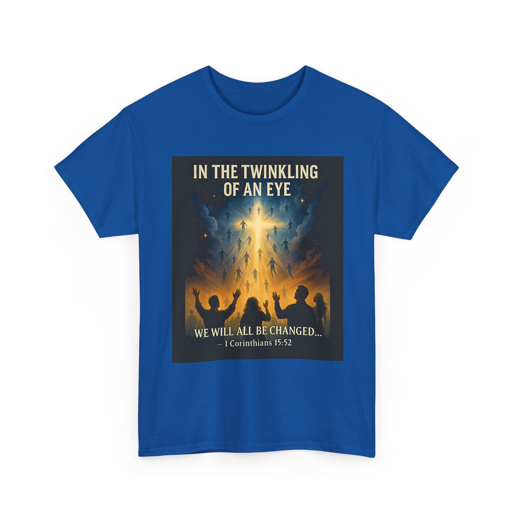 In the Twinkling of an Eye Christian Rapture T-Shirt, Faith Shirt, Unisex Cotton T-Shirt, Bible Verse Apparel, Spiritual Gift, Casual Wear, Religious Top
