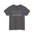 For The Son of Man Came to Seek and Save the Lost Tee, Christian Faith Shirt, Casual Everyday Wear, Gift for Believers, Simple Aesthetic Tee