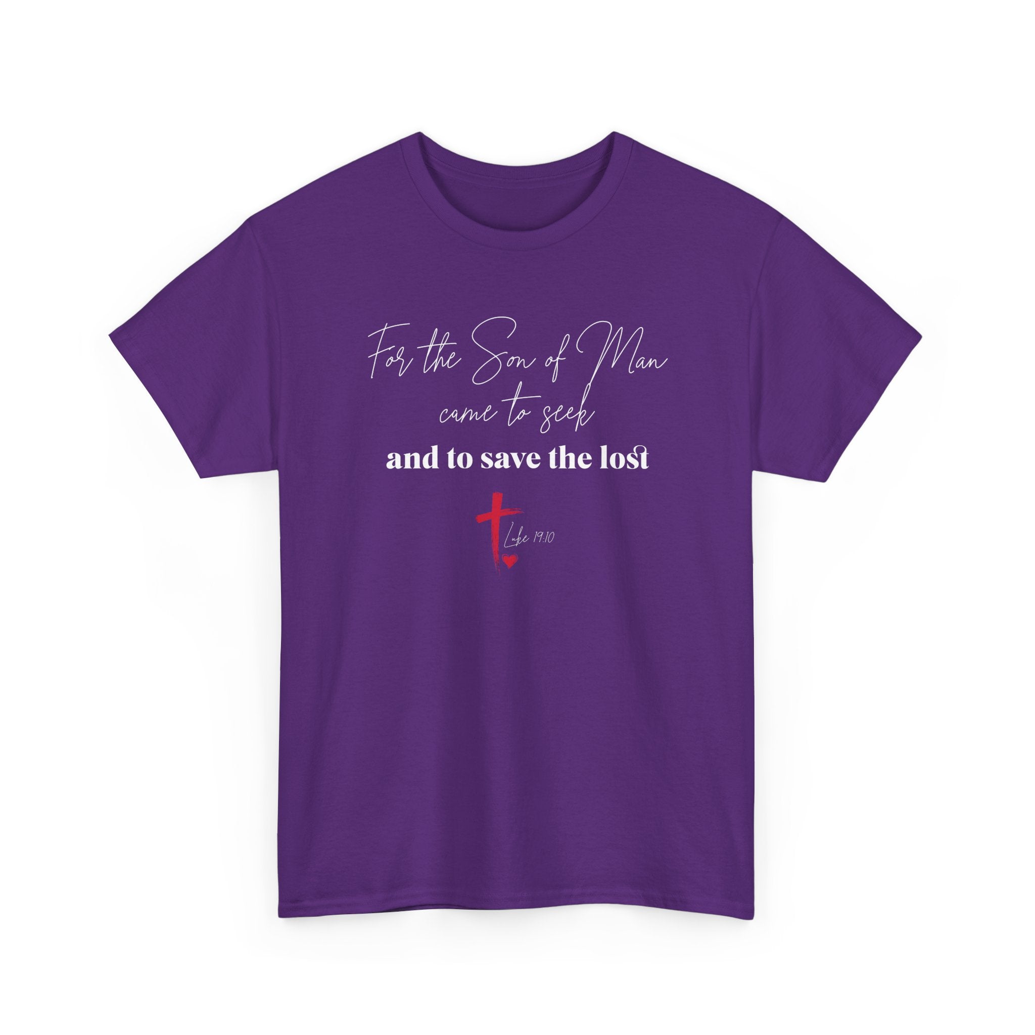 For The Son of Man Came to Seek and Save the Lost Tee, Christian Faith Shirt, Casual Everyday Wear, Gift for Believers, Simple Aesthetic Tee