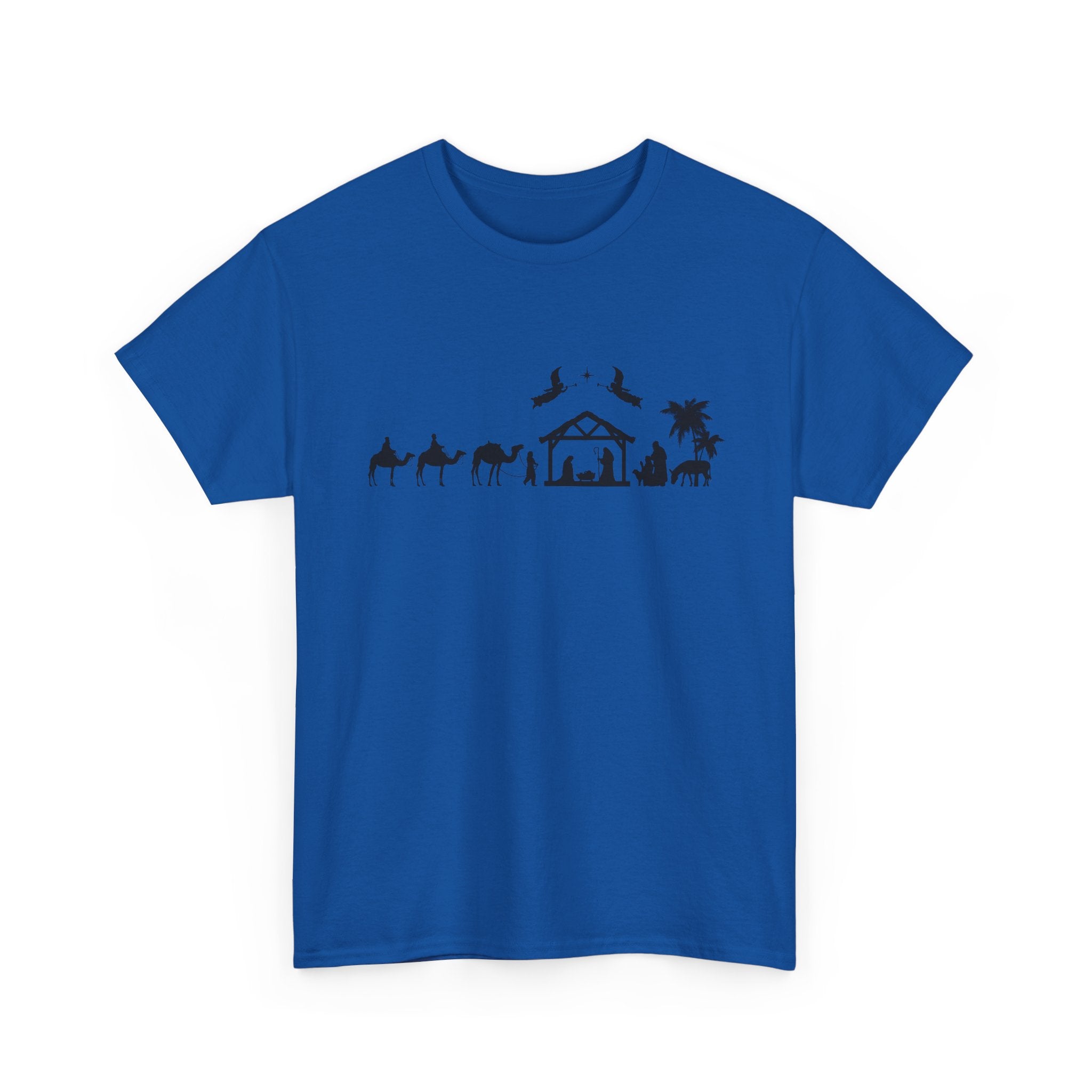 Nativity Scene Christmas Tee, Christmas Gift, Holiday Shirt, Faith-Based Apparel, Religious Clothing, Family Gathering Outfit