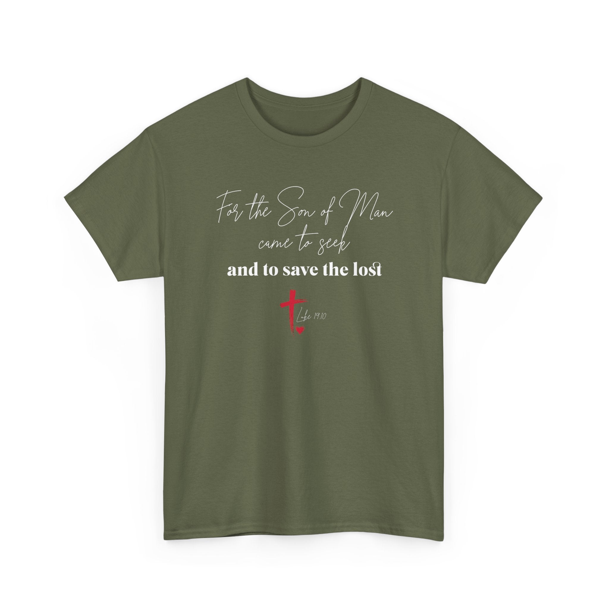 For The Son of Man Came to Seek and Save the Lost Tee, Christian Faith Shirt, Casual Everyday Wear, Gift for Believers, Simple Aesthetic Tee