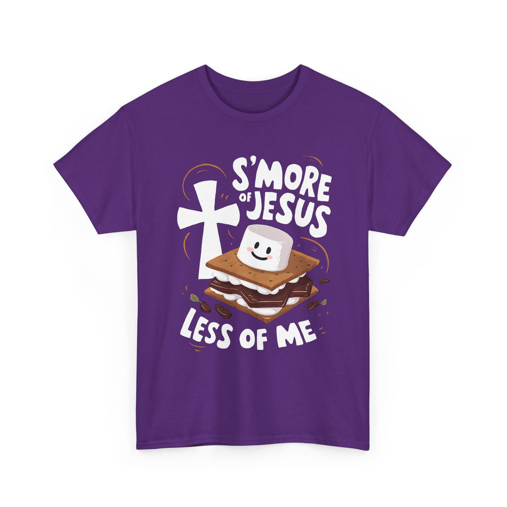 S’More of Jesus Less of Me Tee, Faith Tee, Faith T-Shirt, Christian Humor Apparel, Summer Camp Top, Gift for Believers