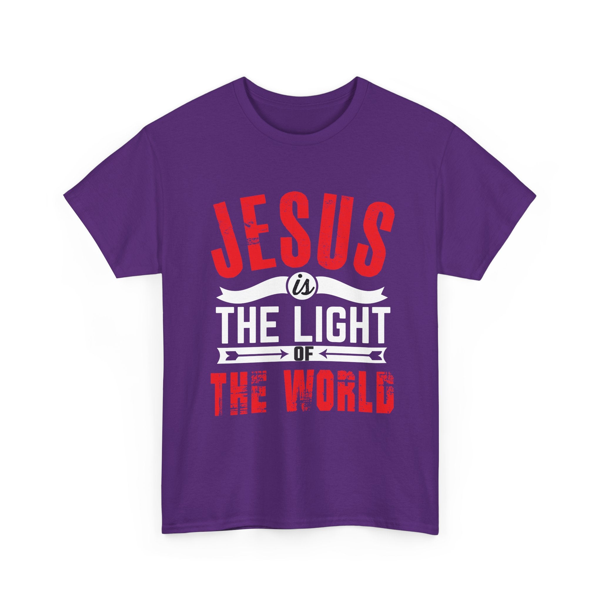 Jesus Is the Light of the World Christian Cotton Tee - Jesus is the Light, Christian Gift, Religious Apparel, Inspirational Shirt, Church Wear