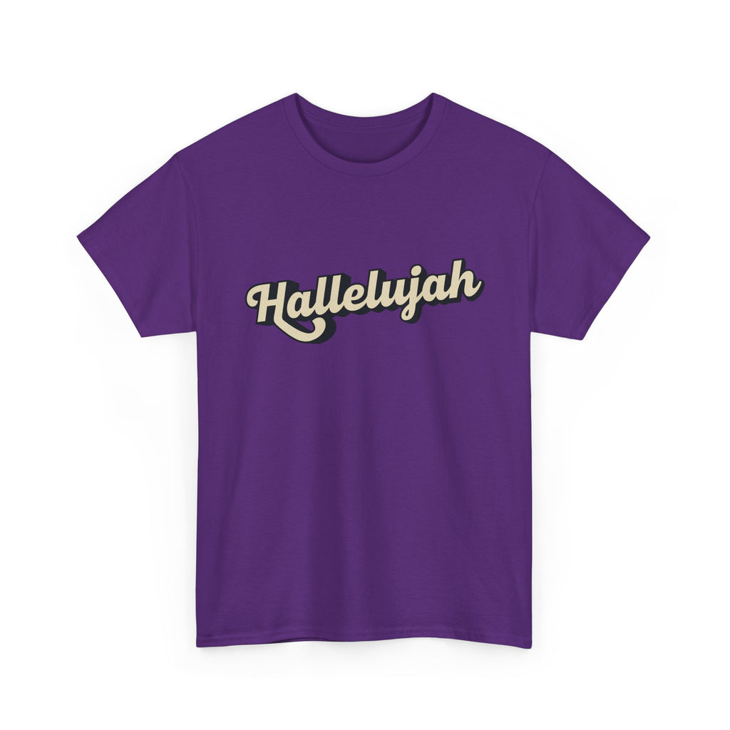 Hallelujah Praise and Worship Christian Faith Tee, Inspirational T-Shirt, Faith-Based Apparel, Church Outing Wear, Christian Gift, Everyday Comfort