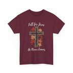 Fall for Jesus He Never Leaves Tee - Faith-Based Apparel for Fall, Religious Gift, Christian T-Shirt, Inspirational Clothing, [...]
