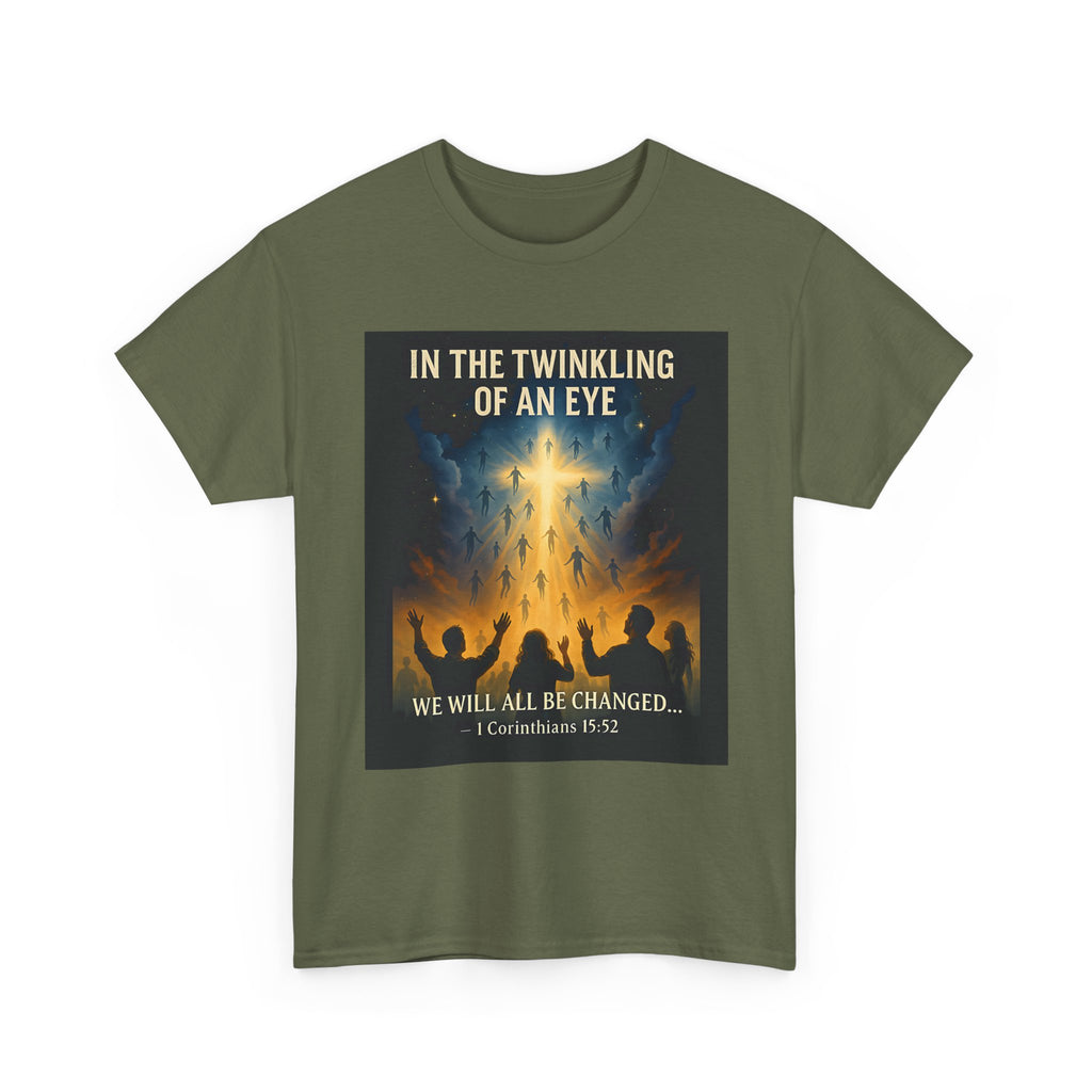 In the Twinkling of an Eye Christian Rapture T-Shirt, Faith Shirt, Unisex Cotton T-Shirt, Bible Verse Apparel, Spiritual Gift, Casual Wear, Religious Top