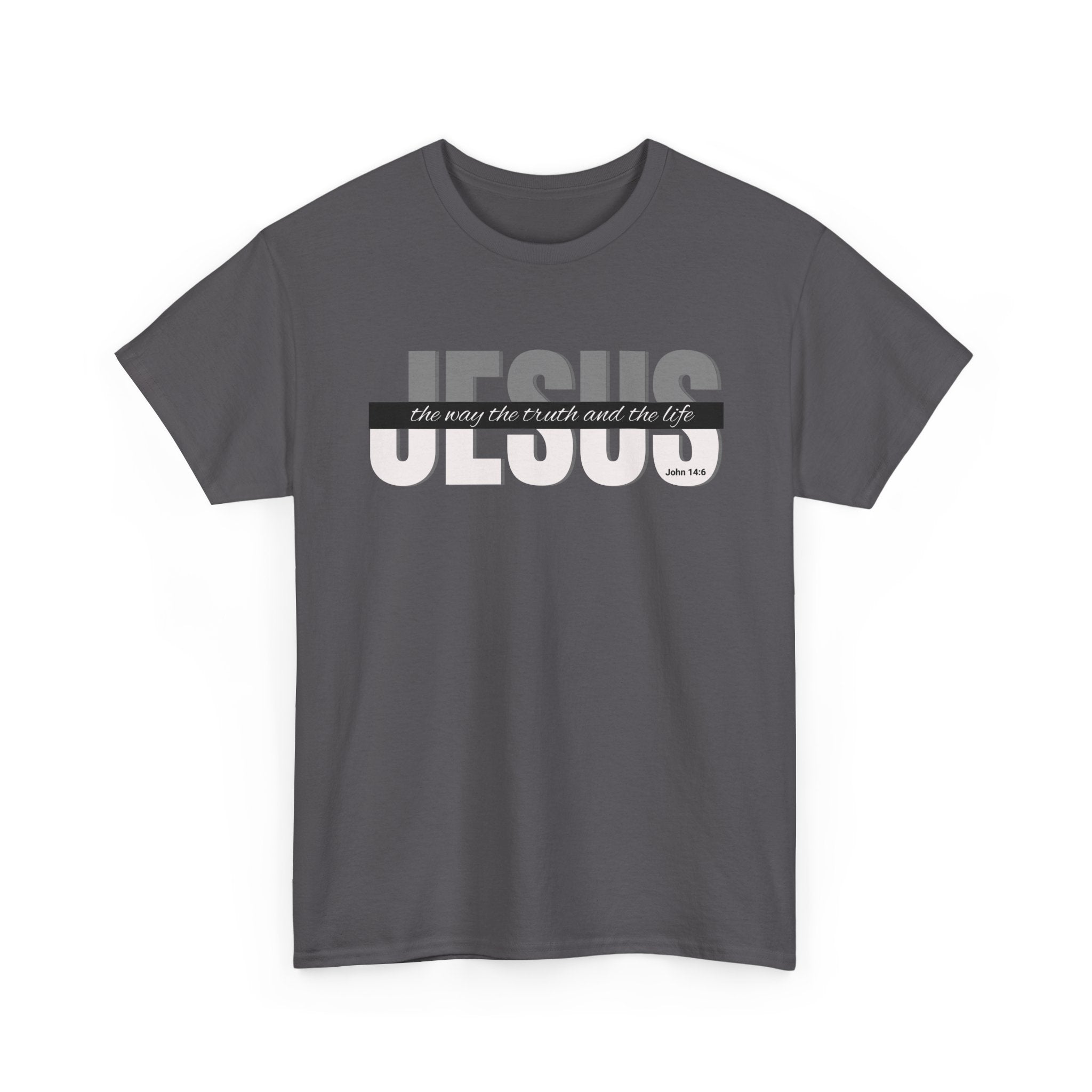 Jesus Christian T-Shirt – “The Way, The Truth, The Life”, Casual Christianity T-Shirt, Comfortable Cotton Shirt, Inspirational Gift for Believers, Everyday Wear Top