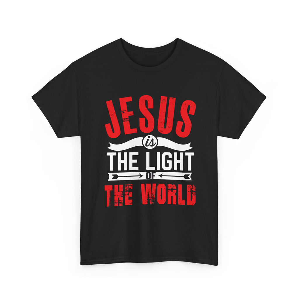 Jesus Is the Light of the World Christian Cotton Tee - Jesus is the Light, Christian Gift, Religious Apparel, Inspirational Shirt, Church Wear