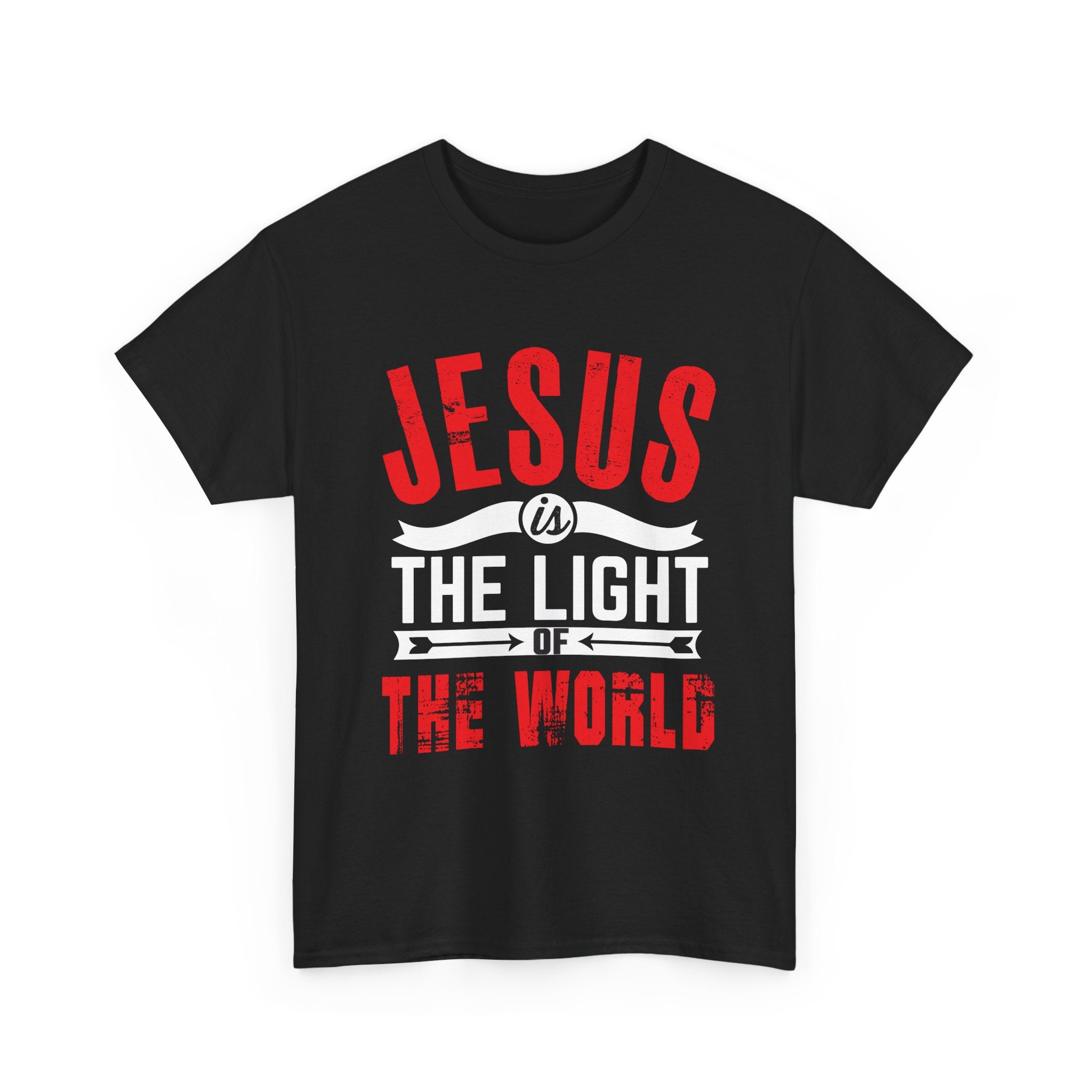 Jesus Is the Light of the World Christian Cotton Tee - Jesus is the Light, Christian Gift, Religious Apparel, Inspirational Shirt, Church Wear