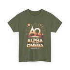 I Am the Alpha and the Omega Faith Tee, Faith-Based T-Shirt, Spiritual Gift, Revelation 1:8 Quote, Stylish Faith Apparel