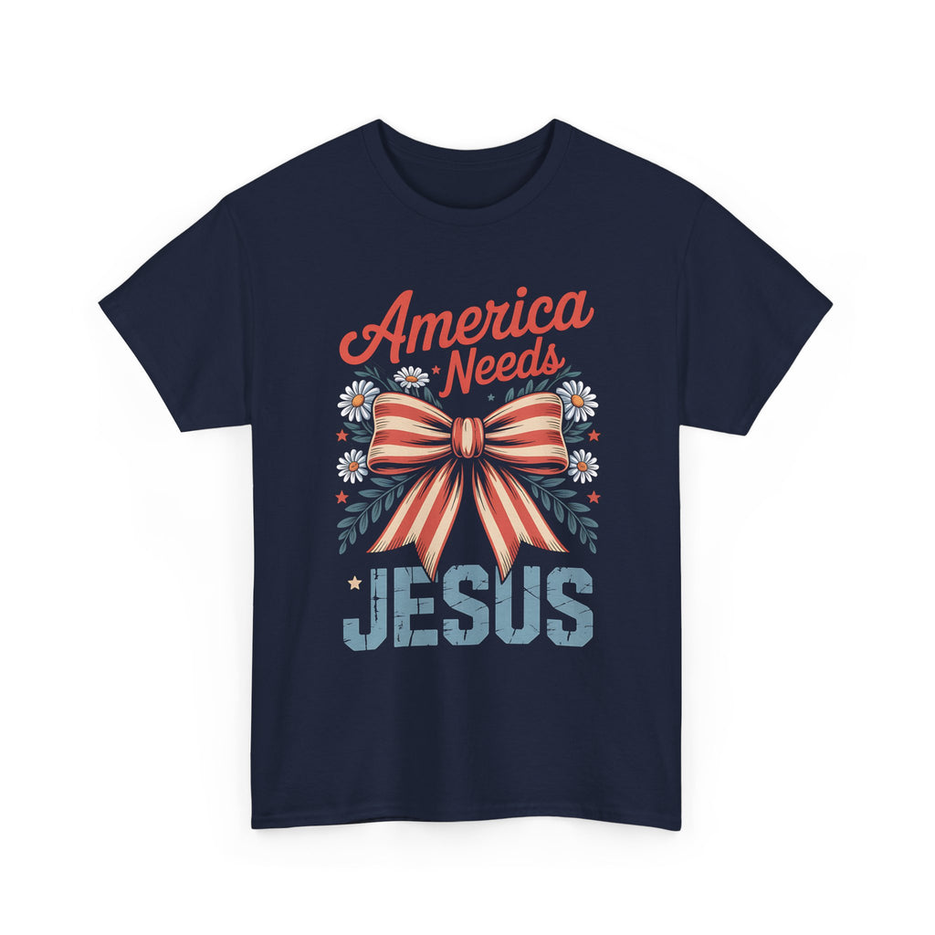 America Needs Jesus Tee with 'America Needs Jesus' Design - Faith-Based Gift, Christian Apparel, Inspirational Shirt, Holiday Wear, [...]