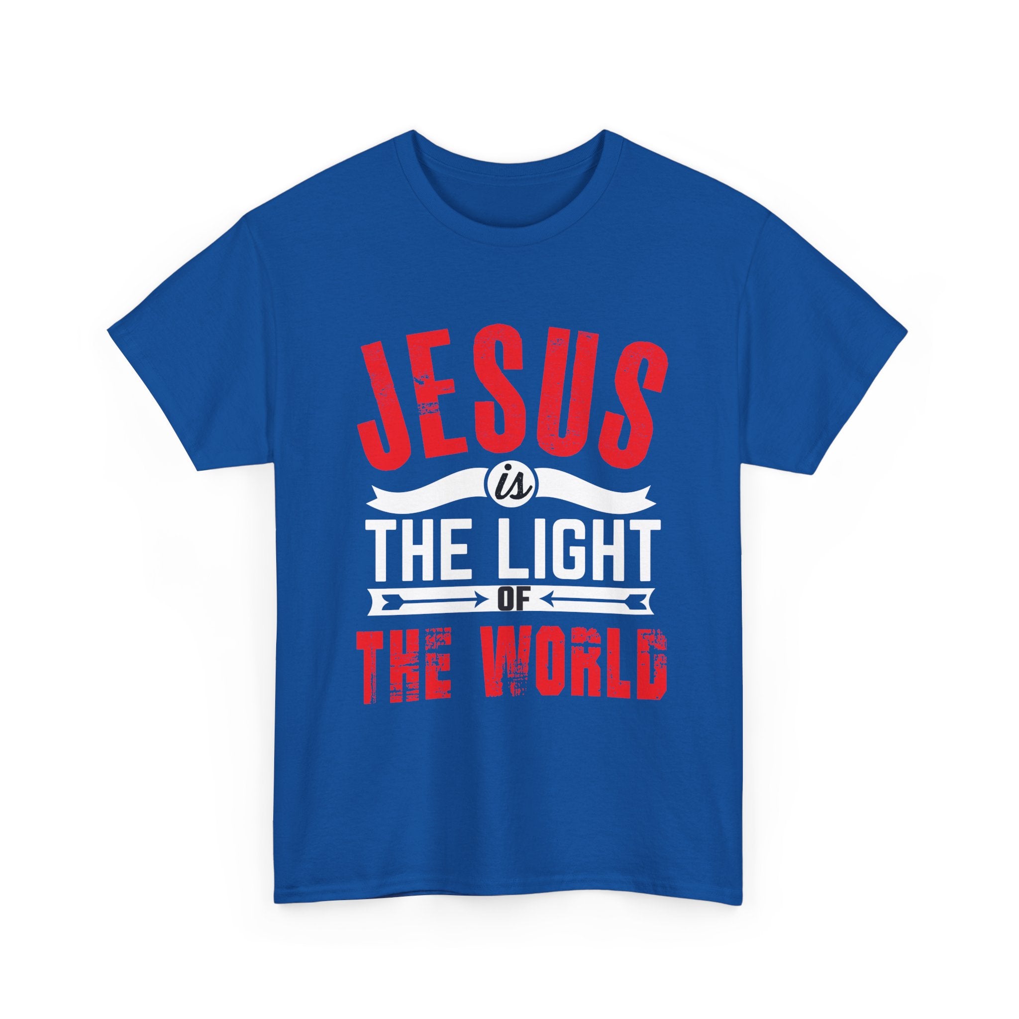 Jesus Is the Light of the World Christian Cotton Tee - Jesus is the Light, Christian Gift, Religious Apparel, Inspirational Shirt, Church Wear