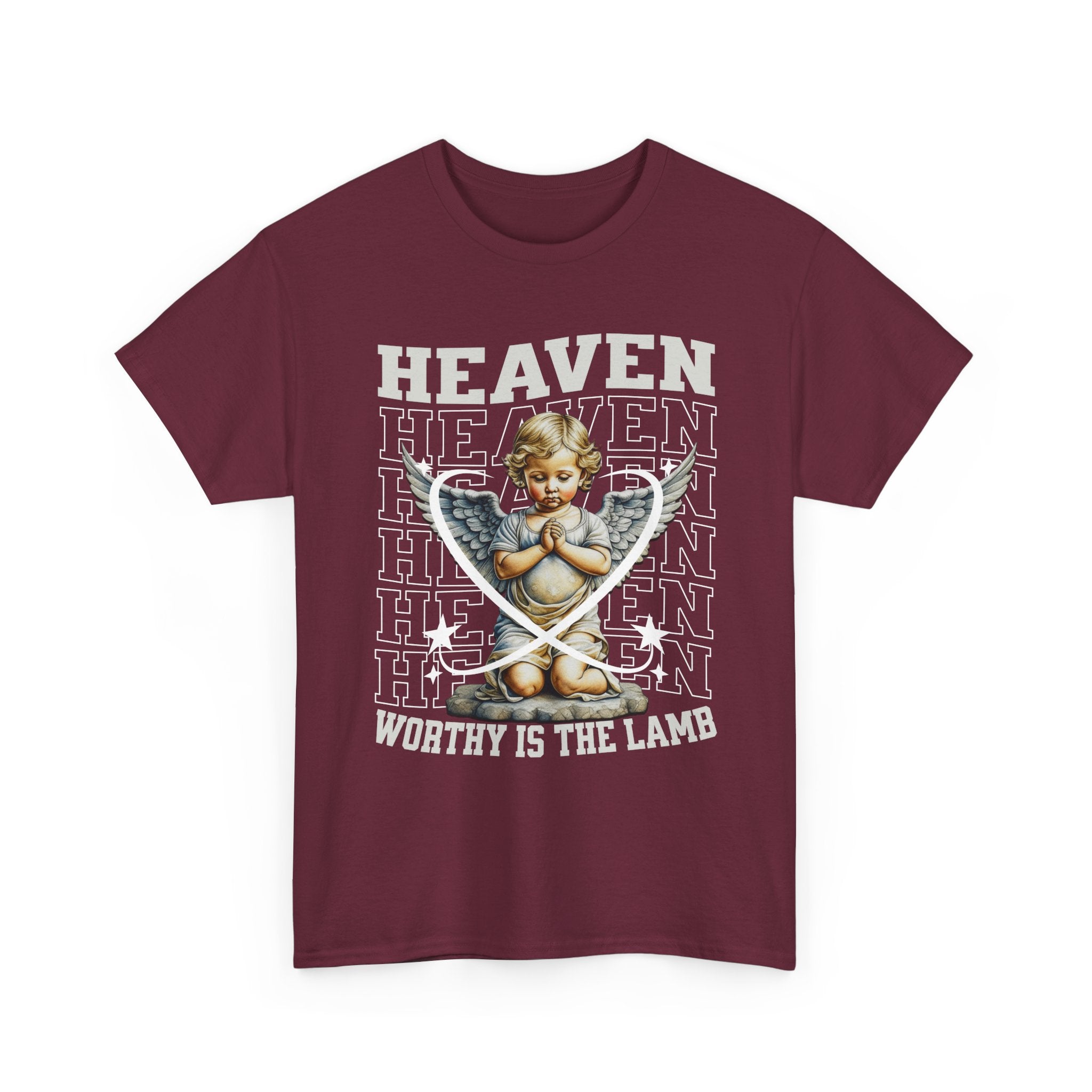 Heaven Worthy Is the Lamb Tee - Religious Apparel, Spiritual Gifts, Christian T-Shirt, Inspirational Clothing
