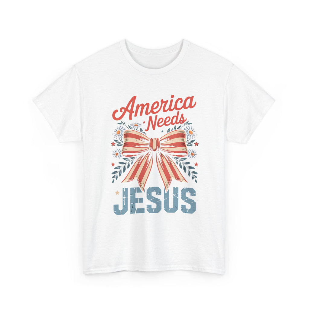 America Needs Jesus Tee with 'America Needs Jesus' Design - Faith-Based Gift, Christian Apparel, Inspirational Shirt, Holiday Wear, [...]