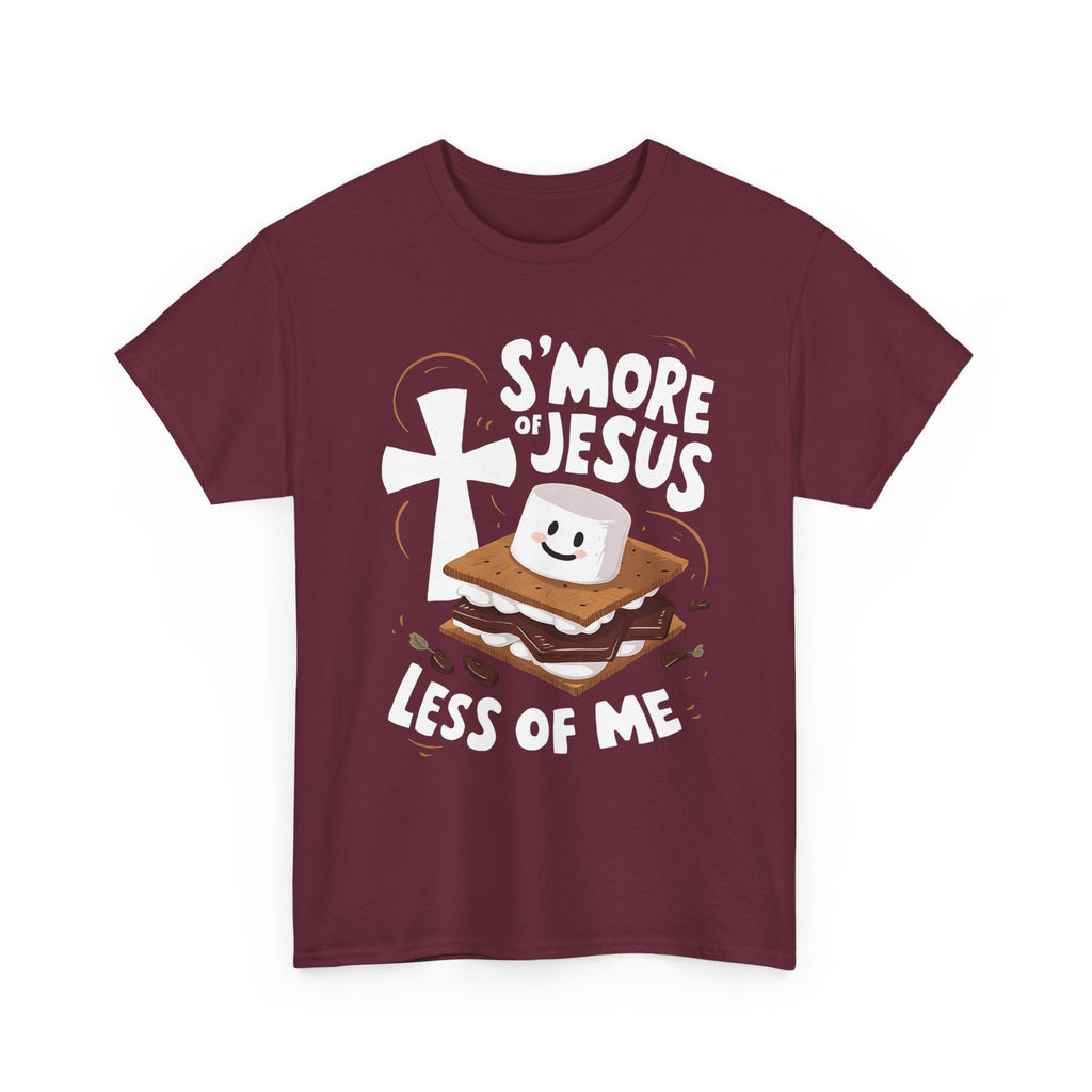 S’More of Jesus Less of Me Tee, Faith Tee, Faith T-Shirt, Christian Humor Apparel, Summer Camp Top, Gift for Believers