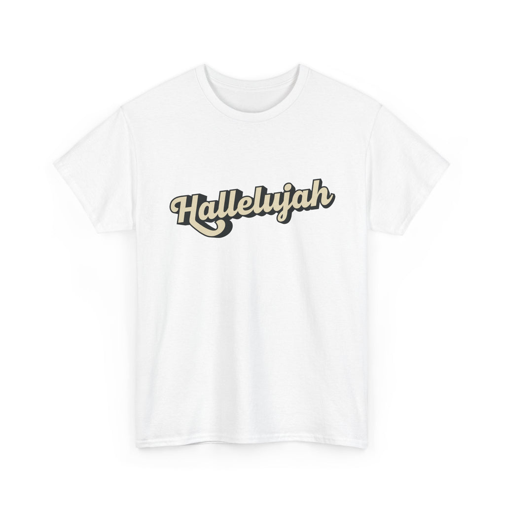 Hallelujah Praise and Worship Christian Faith Tee, Inspirational T-Shirt, Faith-Based Apparel, Church Outing Wear, Christian Gift, Everyday Comfort