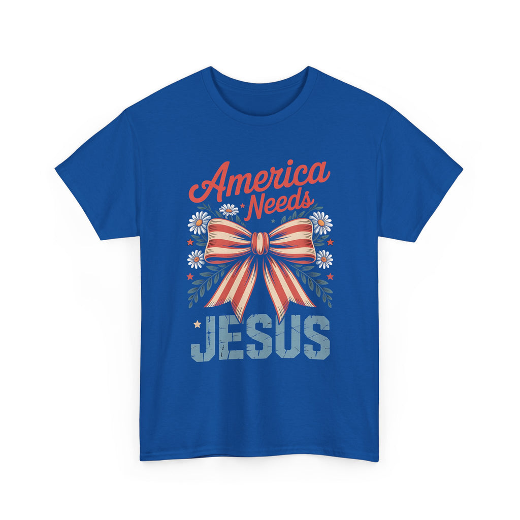 America Needs Jesus Tee with 'America Needs Jesus' Design - Faith-Based Gift, Christian Apparel, Inspirational Shirt, Holiday Wear, [...]