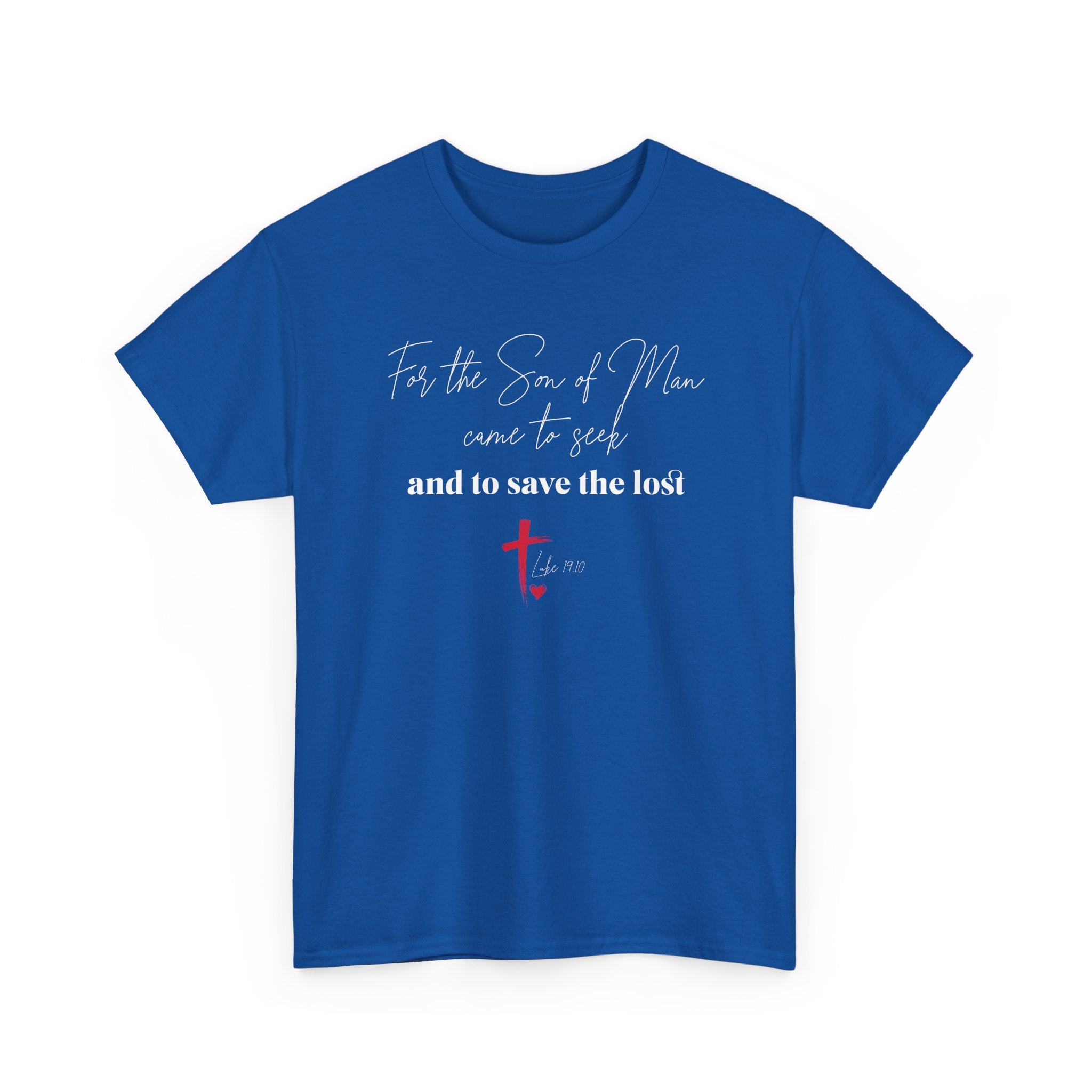 For The Son of Man Came to Seek and Save the Lost Tee, Christian Faith Shirt, Casual Everyday Wear, Gift for Believers, Simple Aesthetic Tee