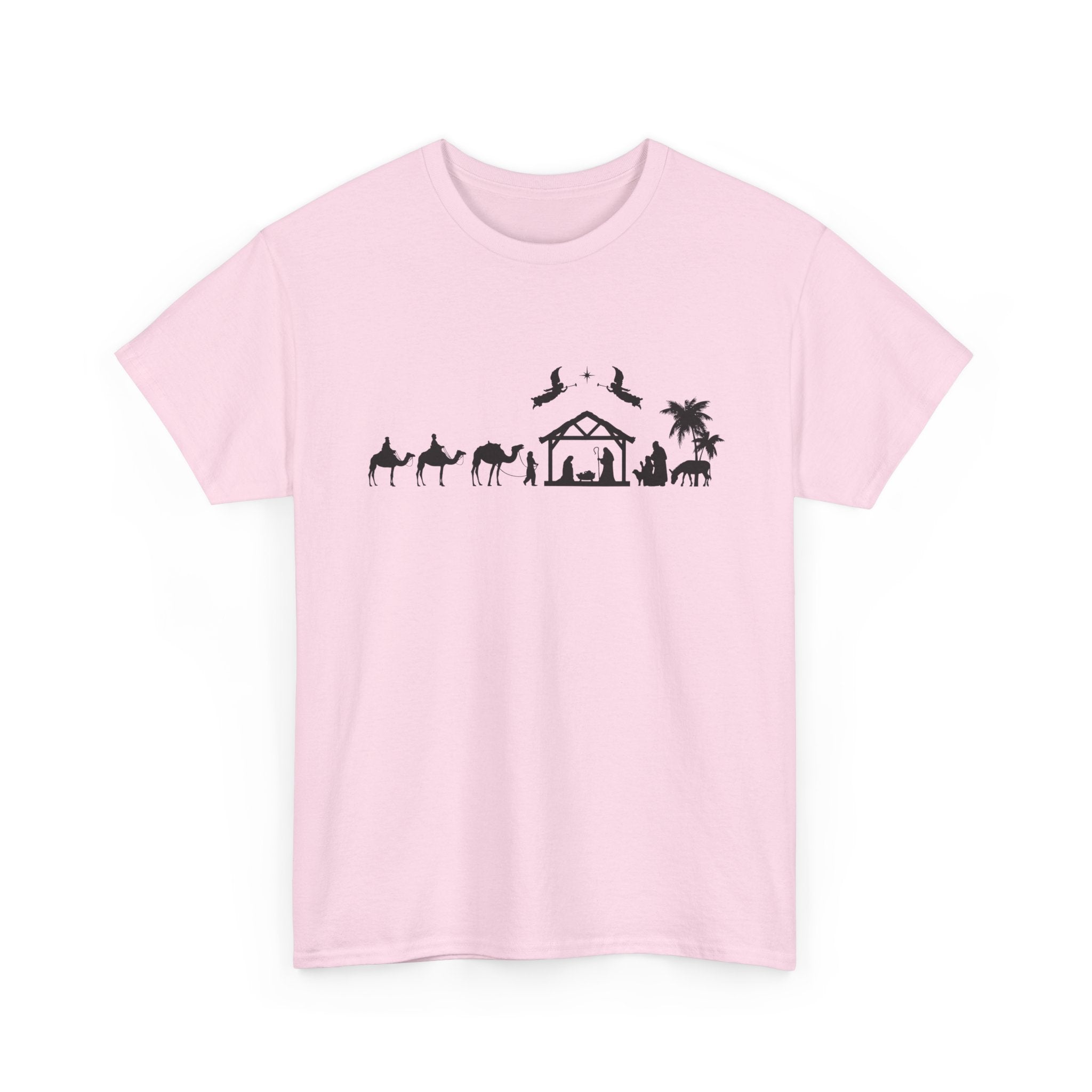 Nativity Scene Christmas Tee, Christmas Gift, Holiday Shirt, Faith-Based Apparel, Religious Clothing, Family Gathering Outfit