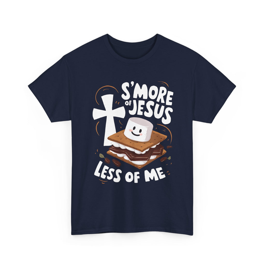 S’More of Jesus Less of Me Tee, Faith Tee, Faith T-Shirt, Christian Humor Apparel, Summer Camp Top, Gift for Believers