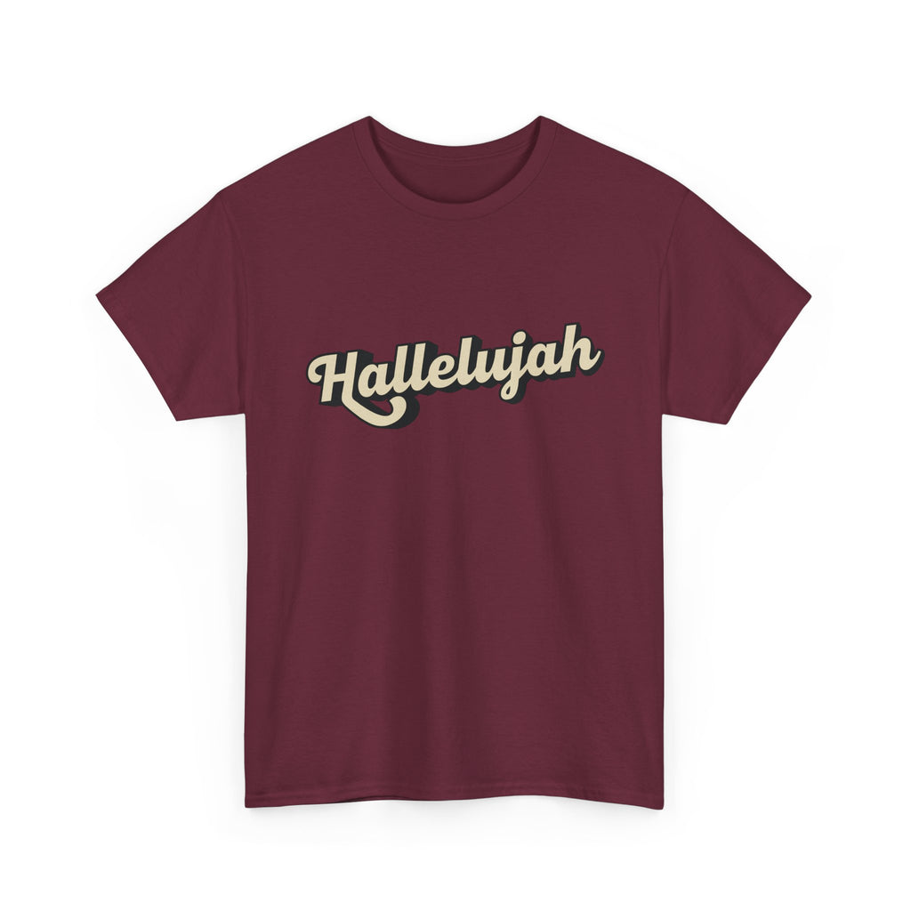 Hallelujah Praise and Worship Christian Faith Tee, Inspirational T-Shirt, Faith-Based Apparel, Church Outing Wear, Christian Gift, Everyday Comfort