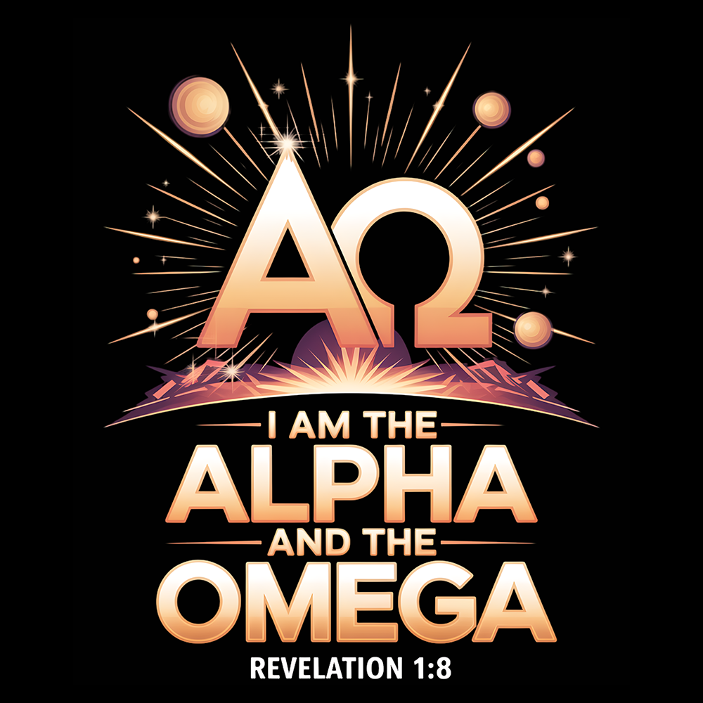 Alpha and Omega Bible Verse Sublimation PNG Digital Download