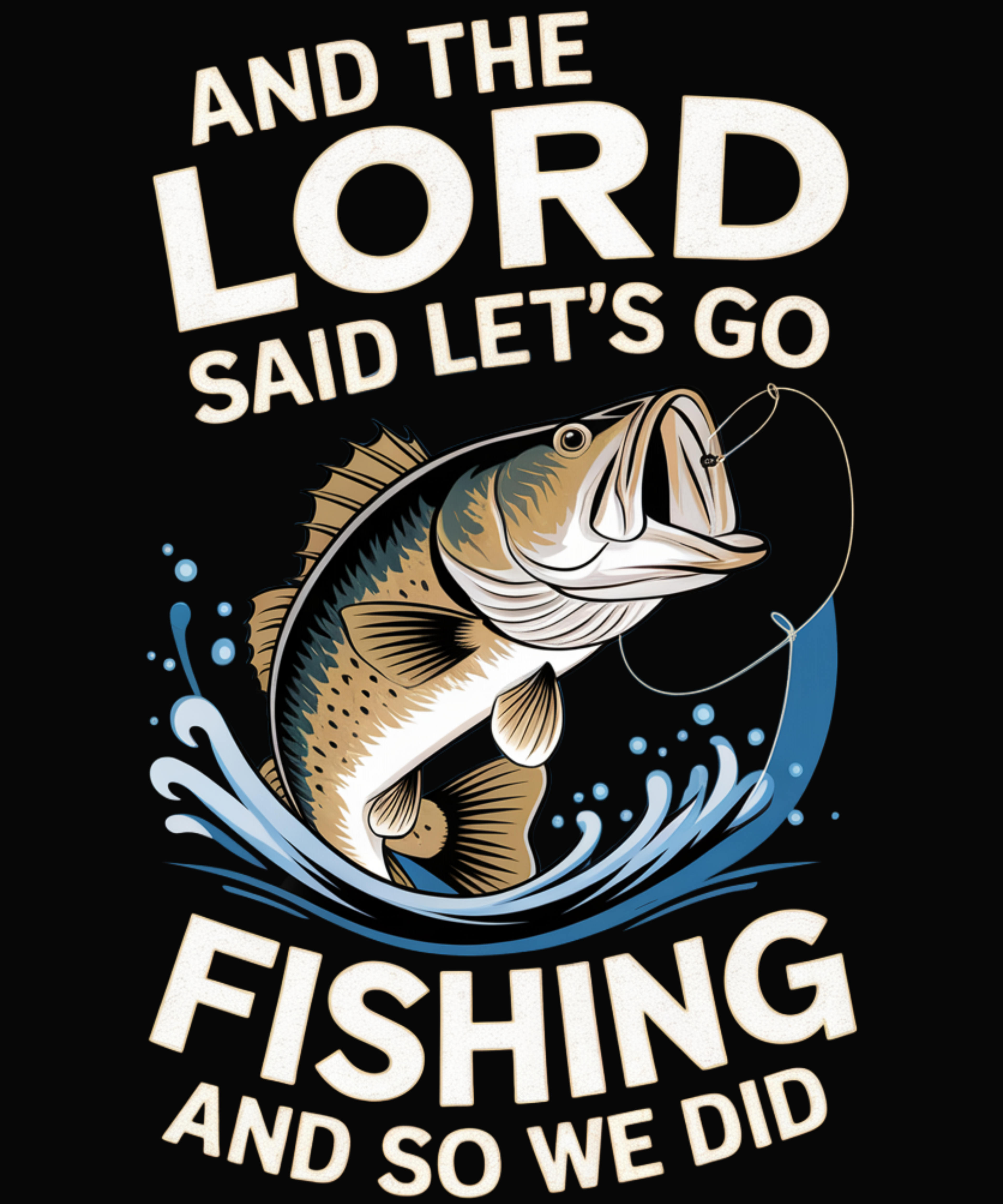 Christian Fishing PNG – And The Lord Said Let's Go Fishing Digital Download