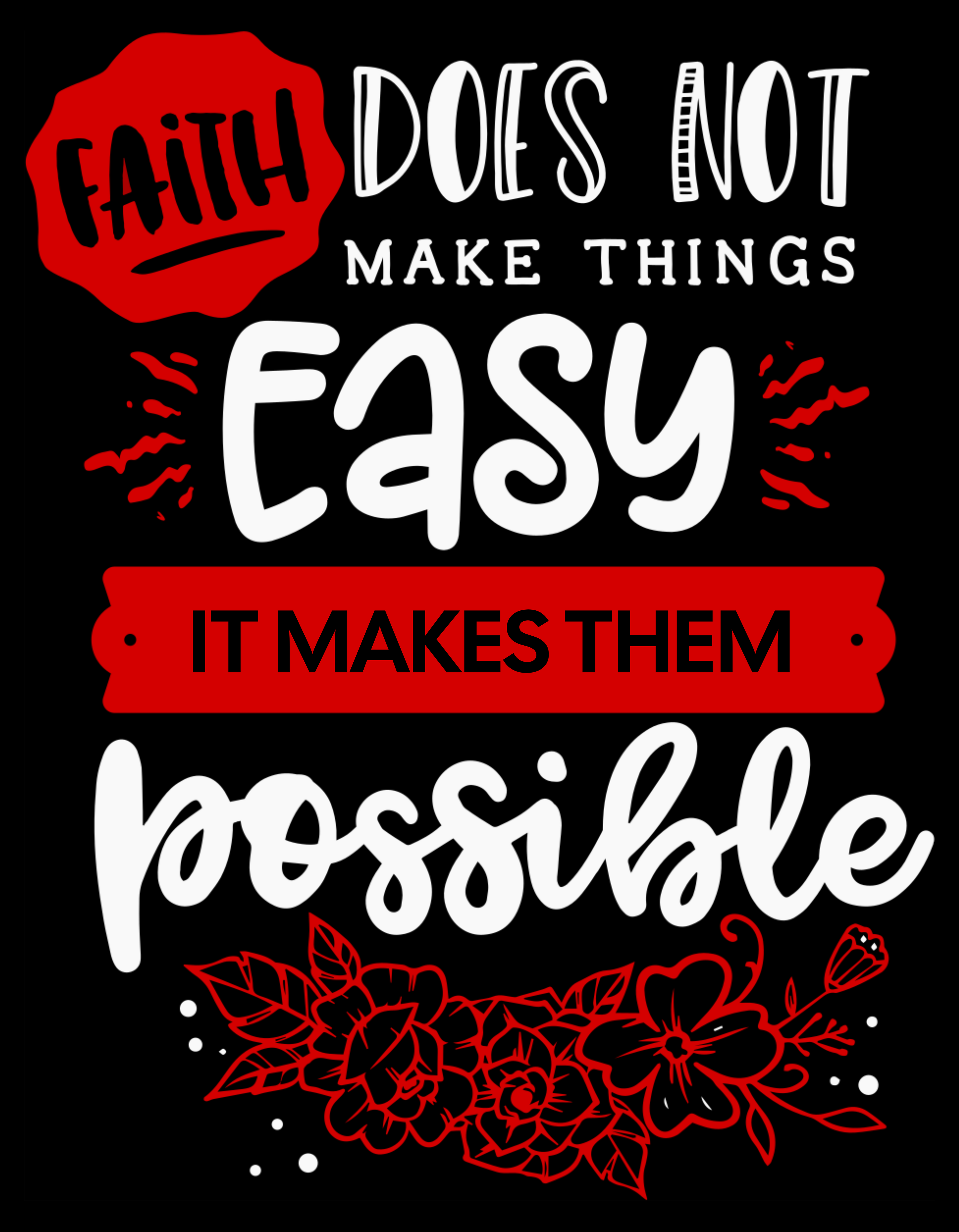Faith Does Not Make Things Easy It Makes Them Possible Digital Download