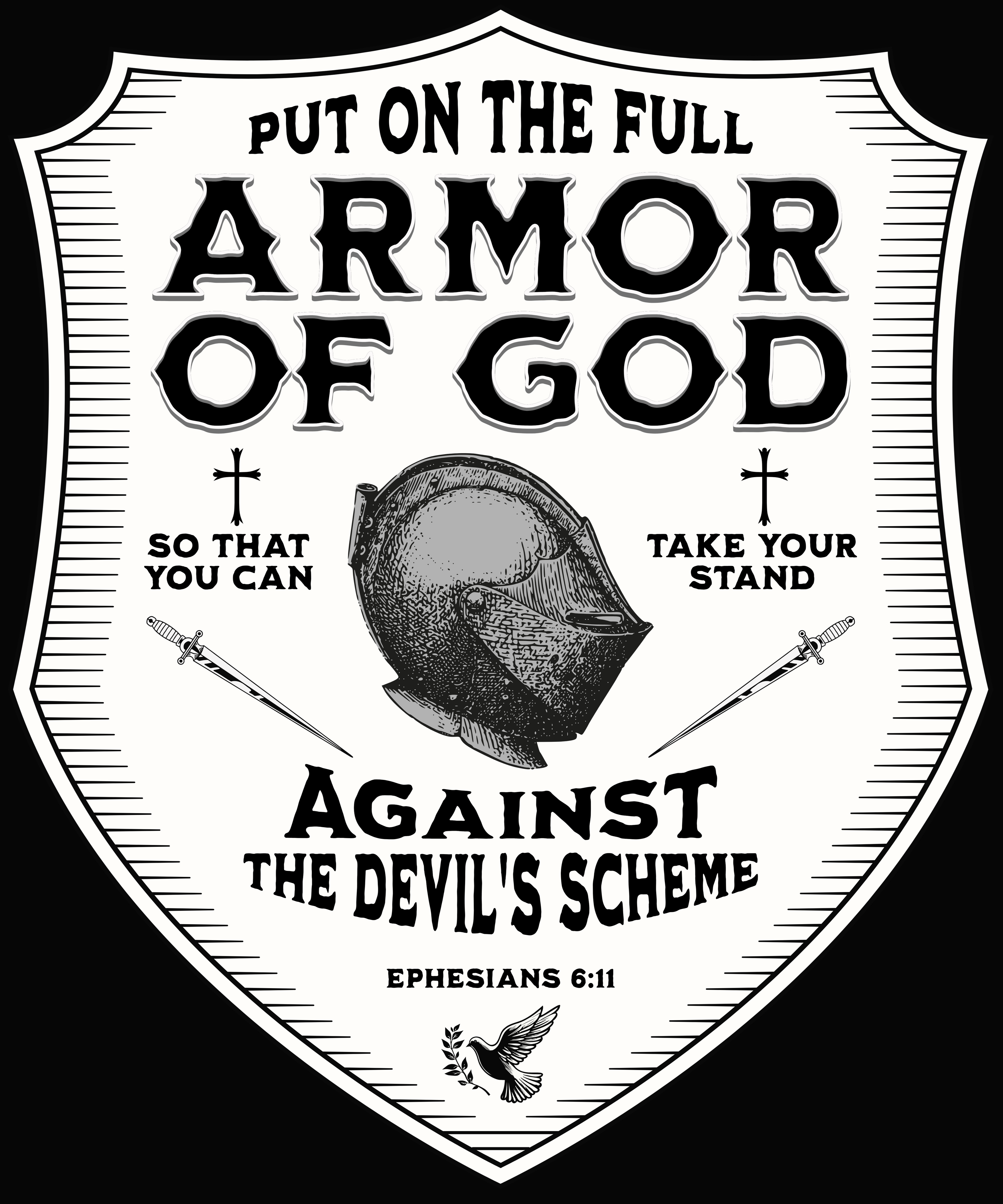 Put On The Full Armor Of God Shield - Ephesians 6:11 Digital Download