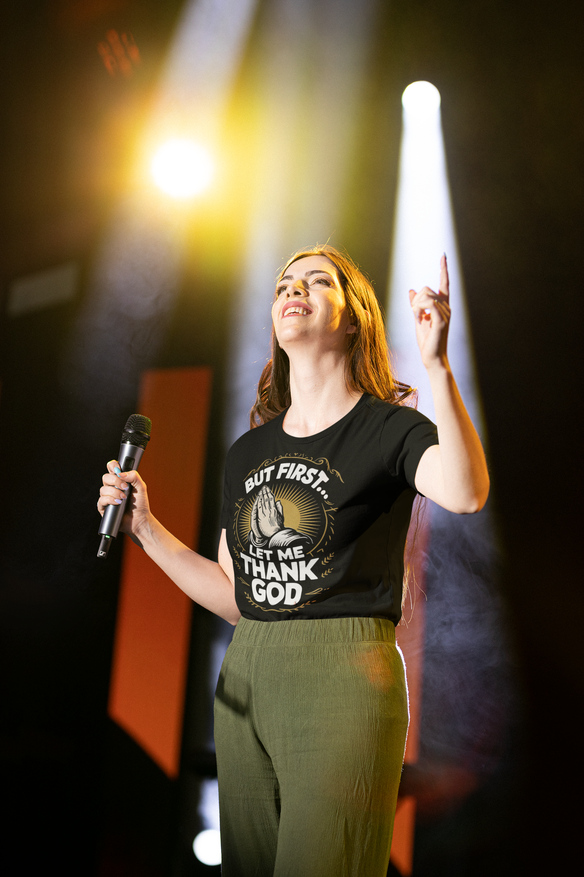 But First Let Me Thank God Tee, Relaxed Fit Tee, Streetwear, Gift for Him/Her, Casual Wear, Meditation Apparel