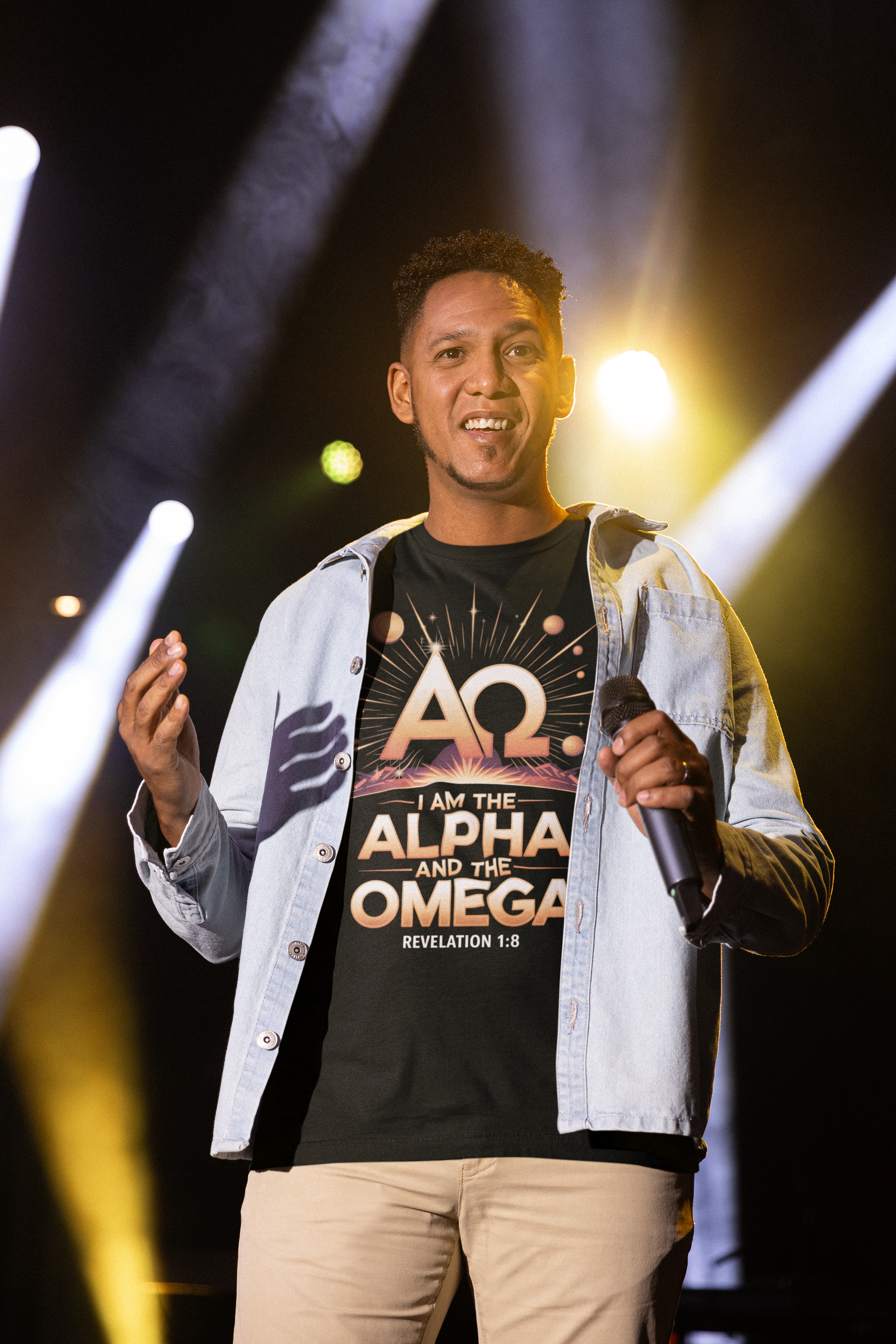 I Am the Alpha and the Omega Faith Tee, Faith-Based T-Shirt, Spiritual Gift, Revelation 1:8 Quote, Stylish Faith Apparel