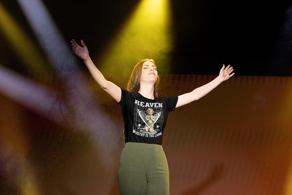 Heaven Worthy Is the Lamb Tee - Religious Apparel, Spiritual Gifts, Christian T-Shirt, Inspirational Clothing