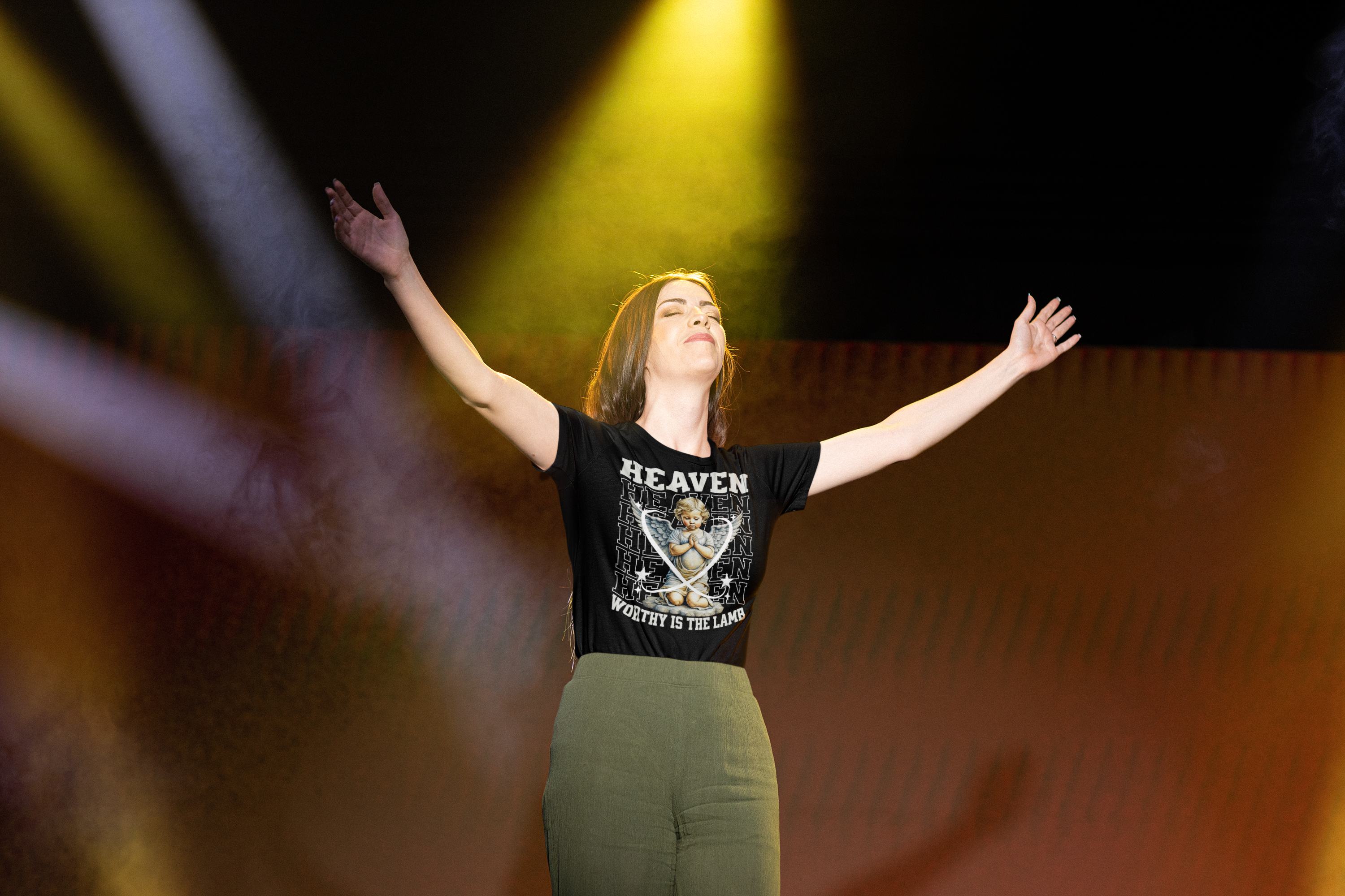 Heaven Worthy Is the Lamb Tee - Religious Apparel, Spiritual Gifts, Christian T-Shirt, Inspirational Clothing