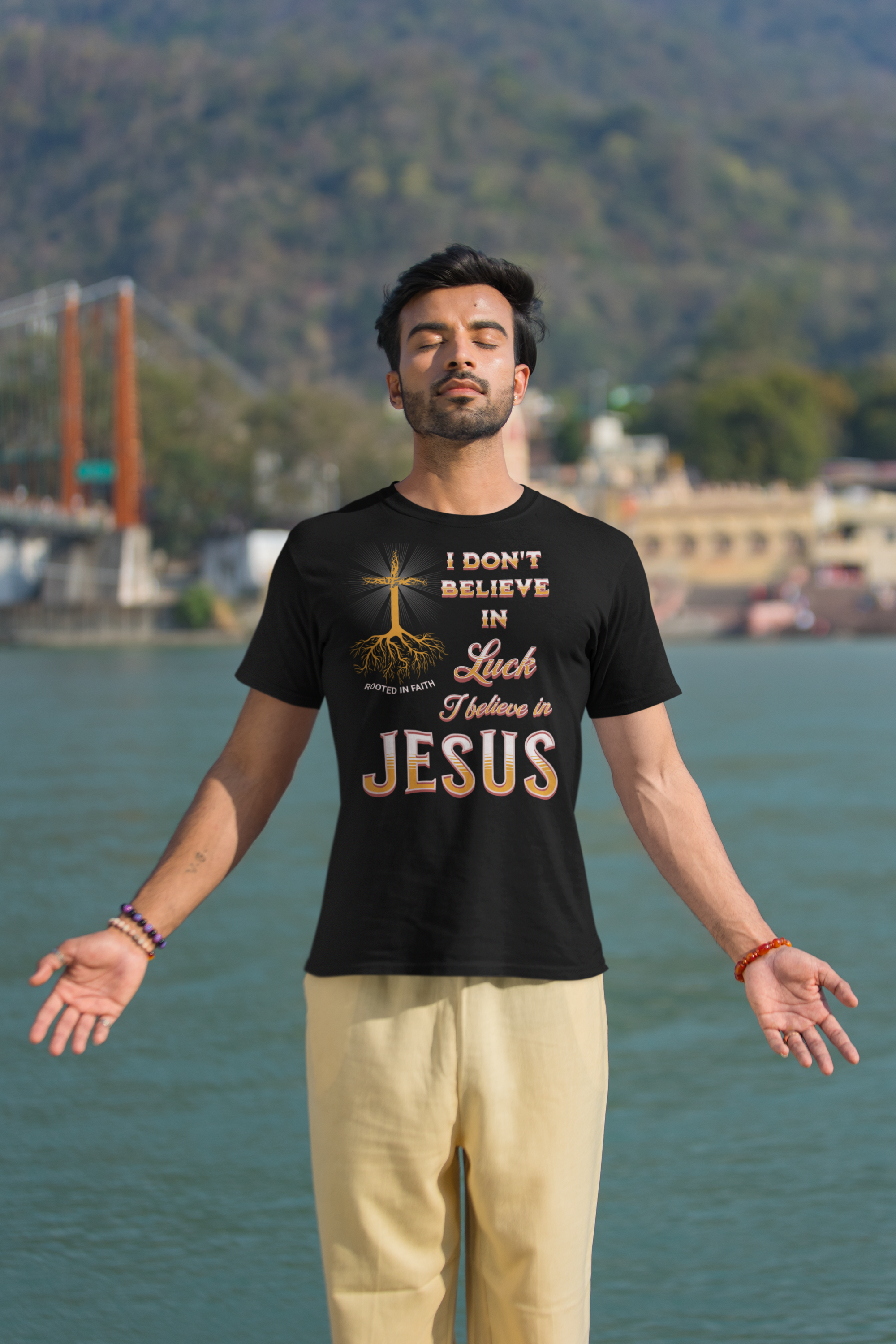 I Don’t Believe in Luck, I Believe in Jesus Tee, Christian T-Shirt, Inspirational Shirt, Casual Wear, Gift for Believers