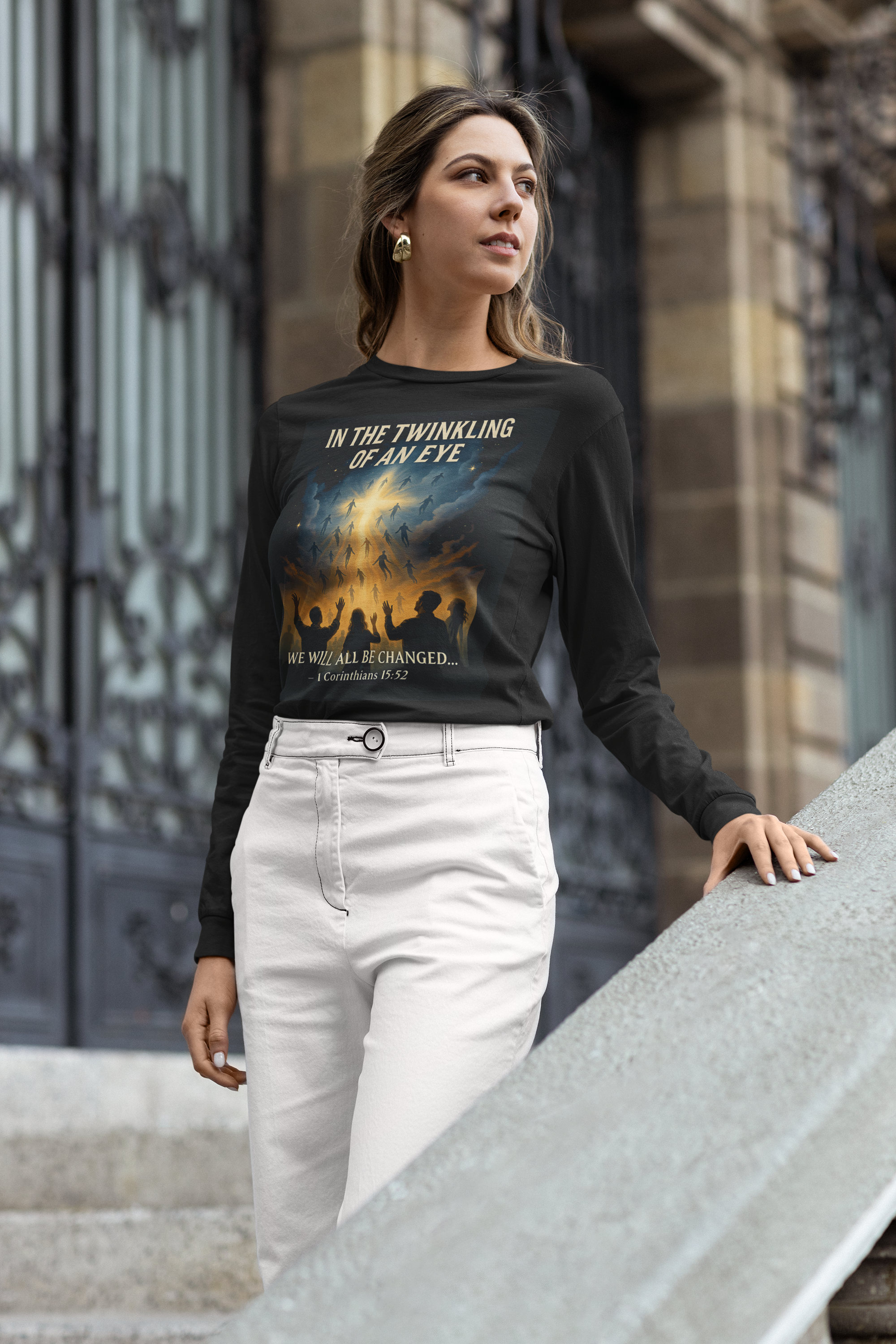 In the Twinkling of an Eye Christian Rapture T-Shirt, Faith Shirt, Unisex Cotton T-Shirt, Bible Verse Apparel, Spiritual Gift, Casual Wear, Religious Top